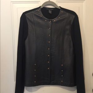 Leather sweater and leather sweater vest